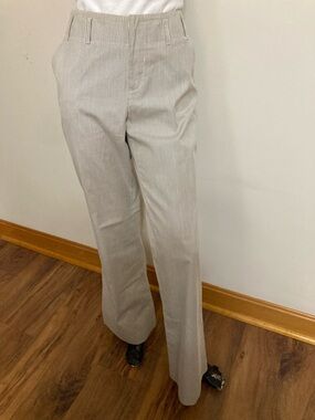 Cream with Tan Pinstripes Seersucker Pants. Item# SSp8